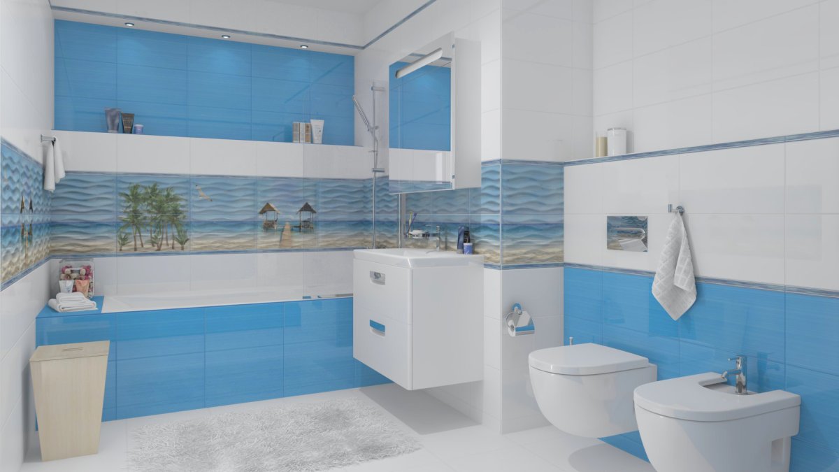 Рулонные шторы в морском стиле