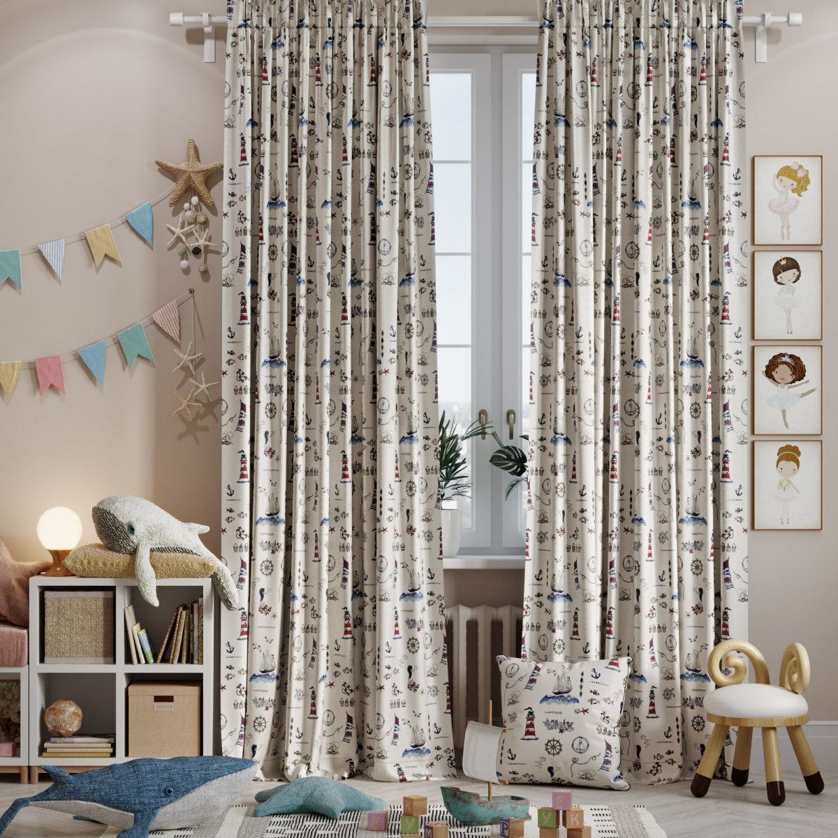 Штора для ванной ракушки