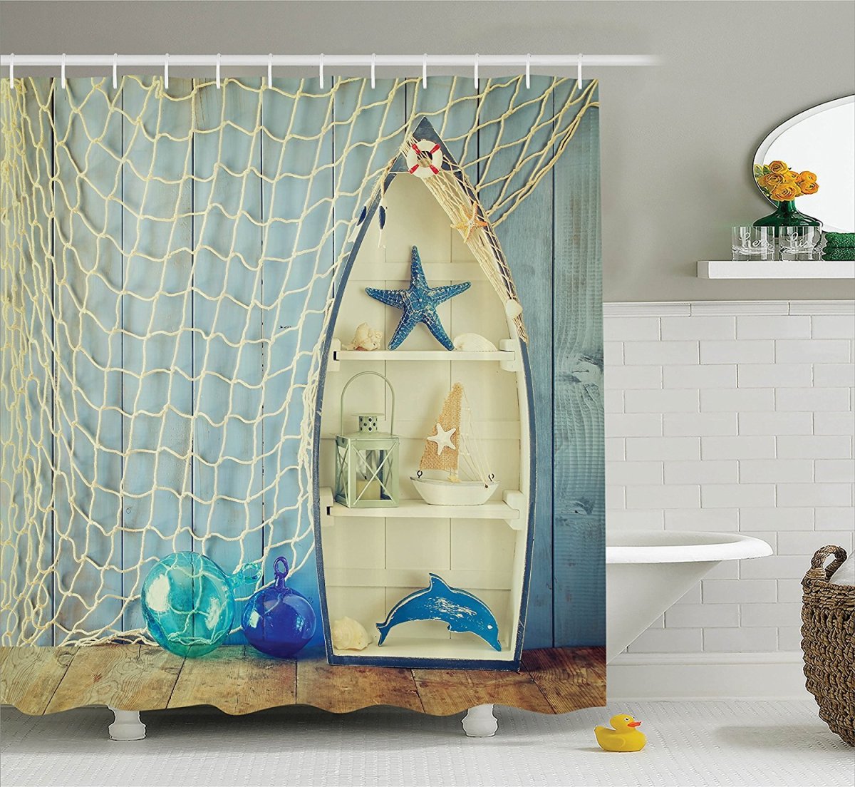Занавески для ванны с морской тематикой