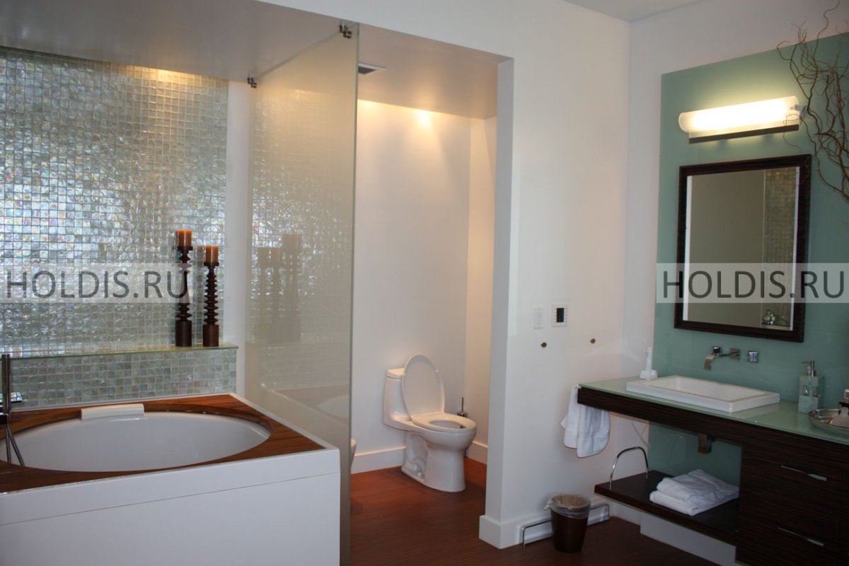 Спальня совмещенная с ванной