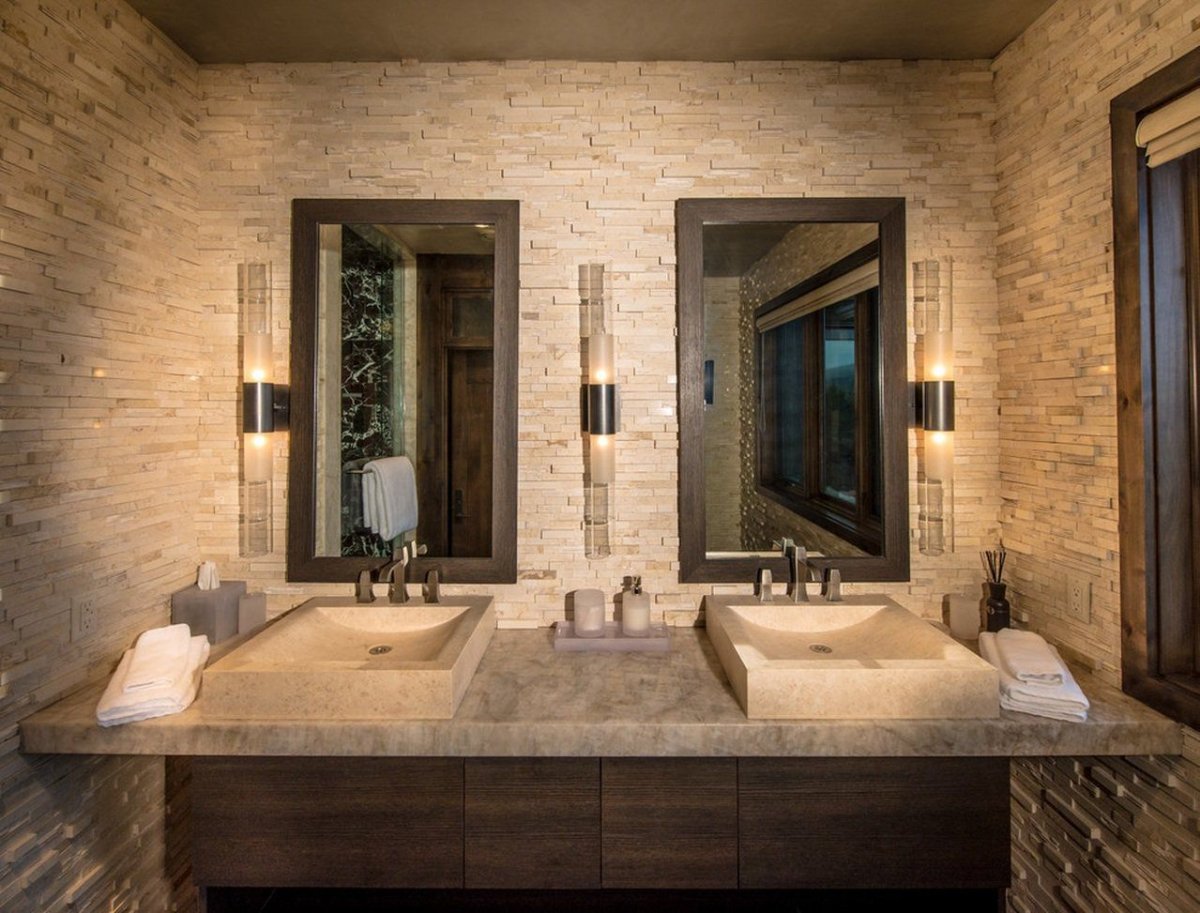 Мастер укладка травертина Ванные комнаты