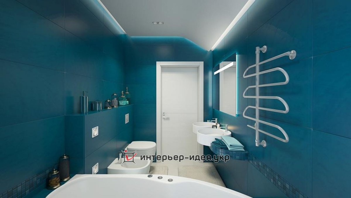 Аквамариновая краска для стен в ванной фото