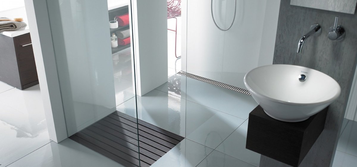 Встроенная душевая кабина с поддоном