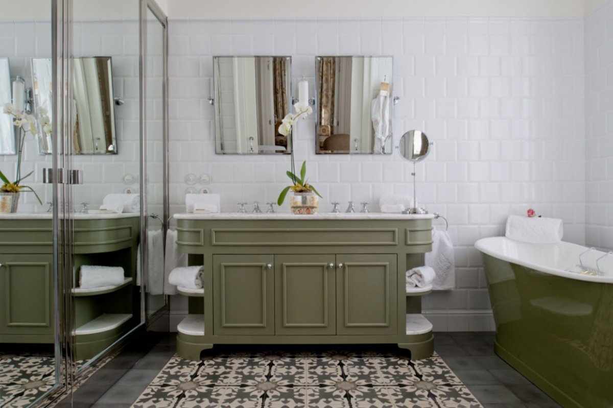 Ванная комната фисташкового цвета