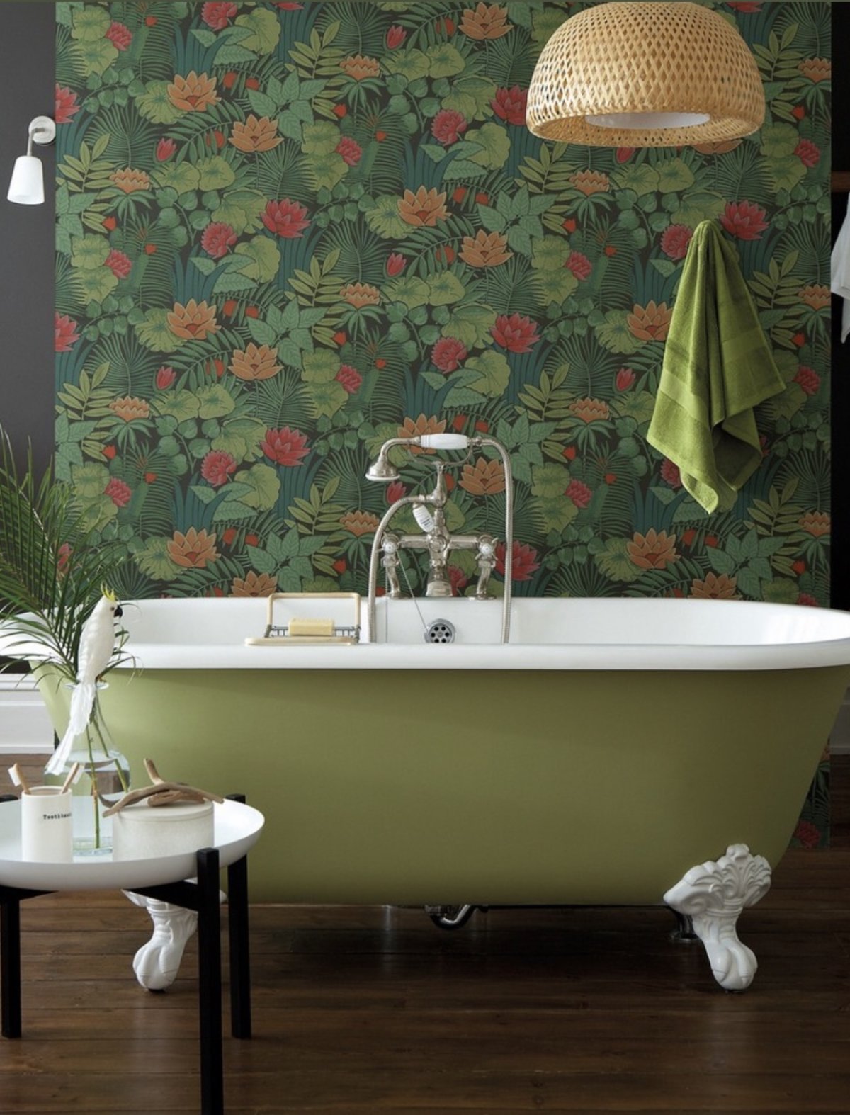 Обои зеленых оттенков для стен