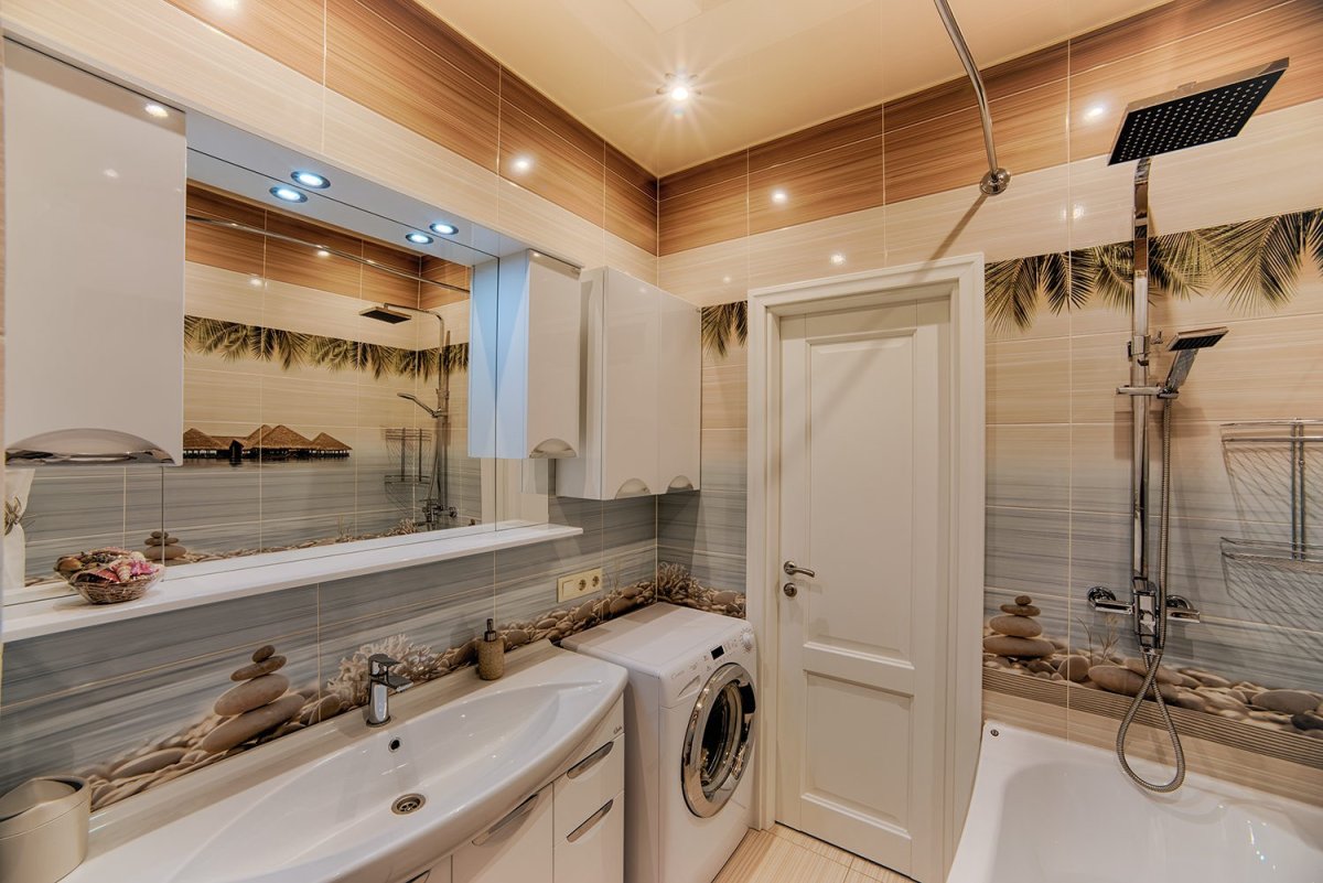 Ванна в бежевых тонах