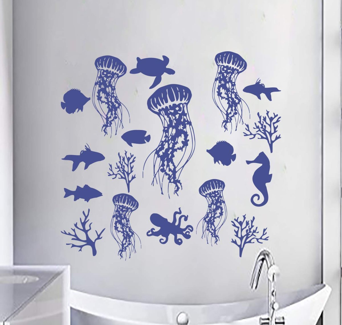 Трафареты для покраски стен в ванной