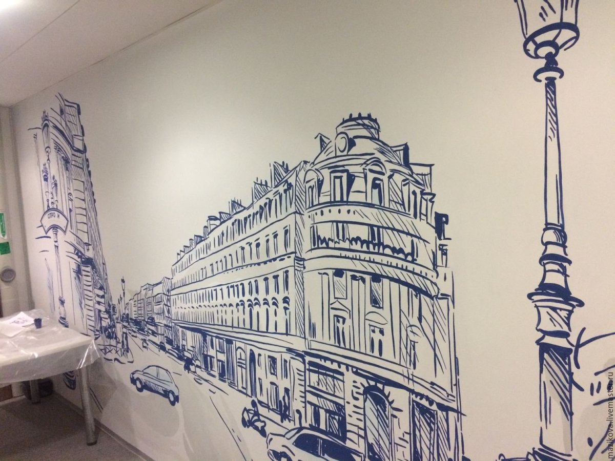 Декорирование стен своими руками краской