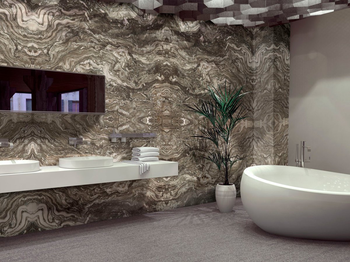 Ванная из гибкого камня
