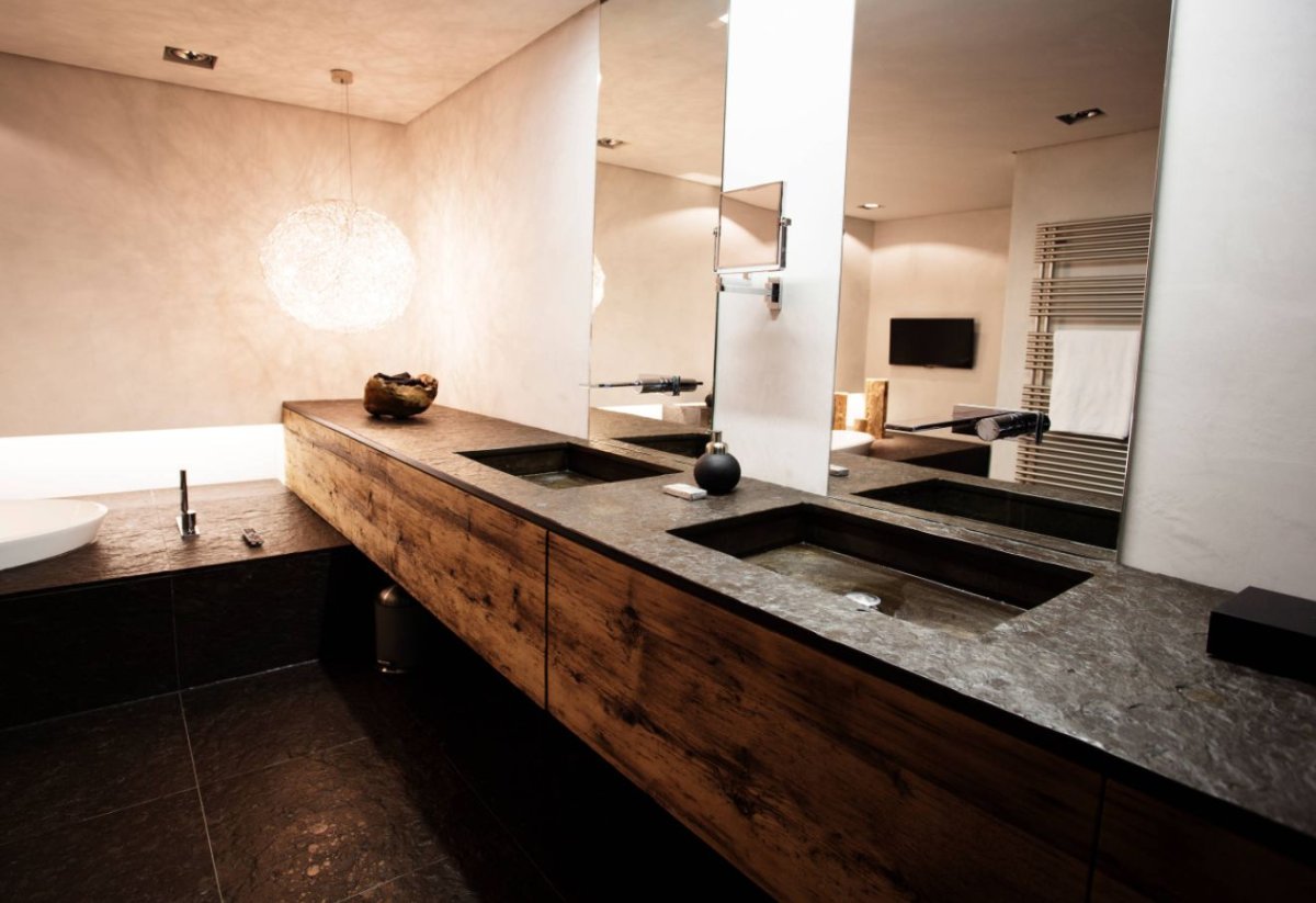 Ванна с длинной столешницей