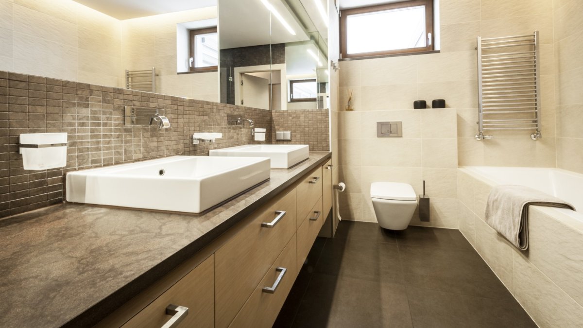 Раковина в интерьере ванной