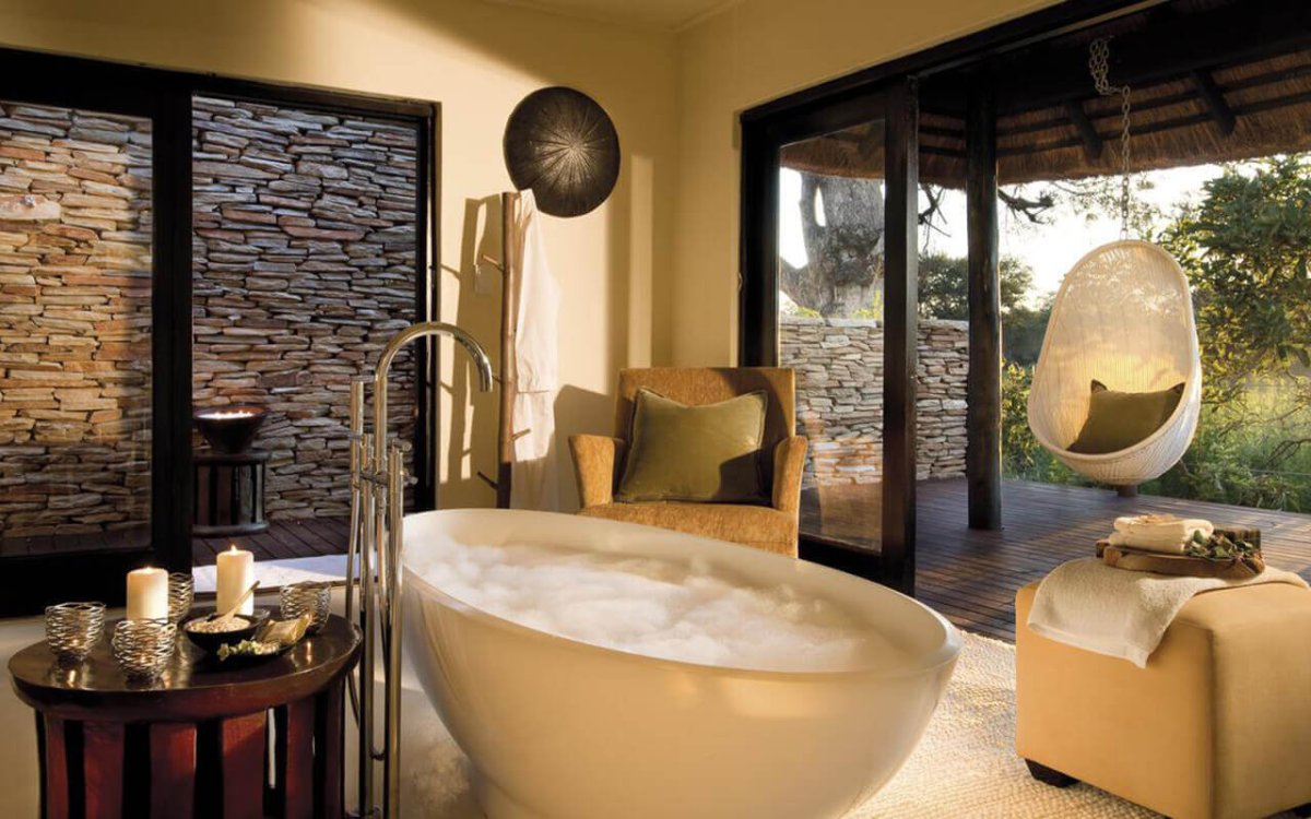 Ванна в деревенском стиле