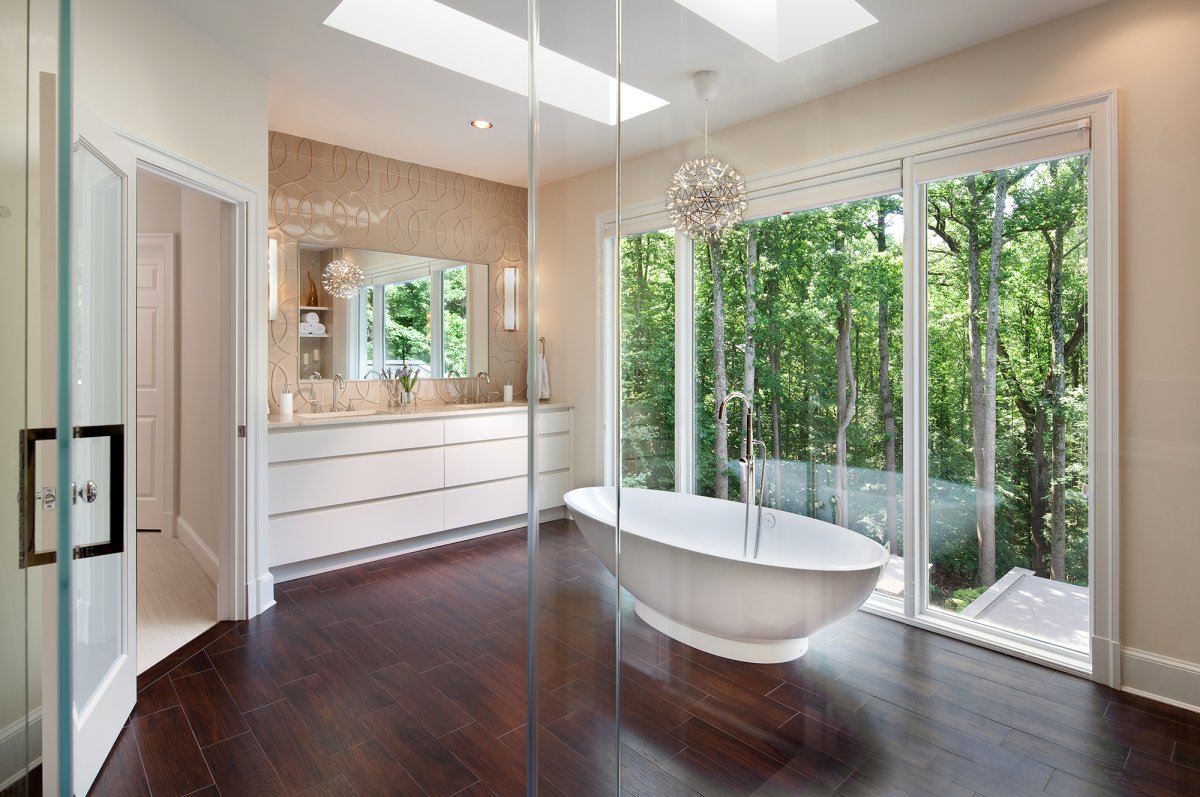 Ванная с панорамными окнами