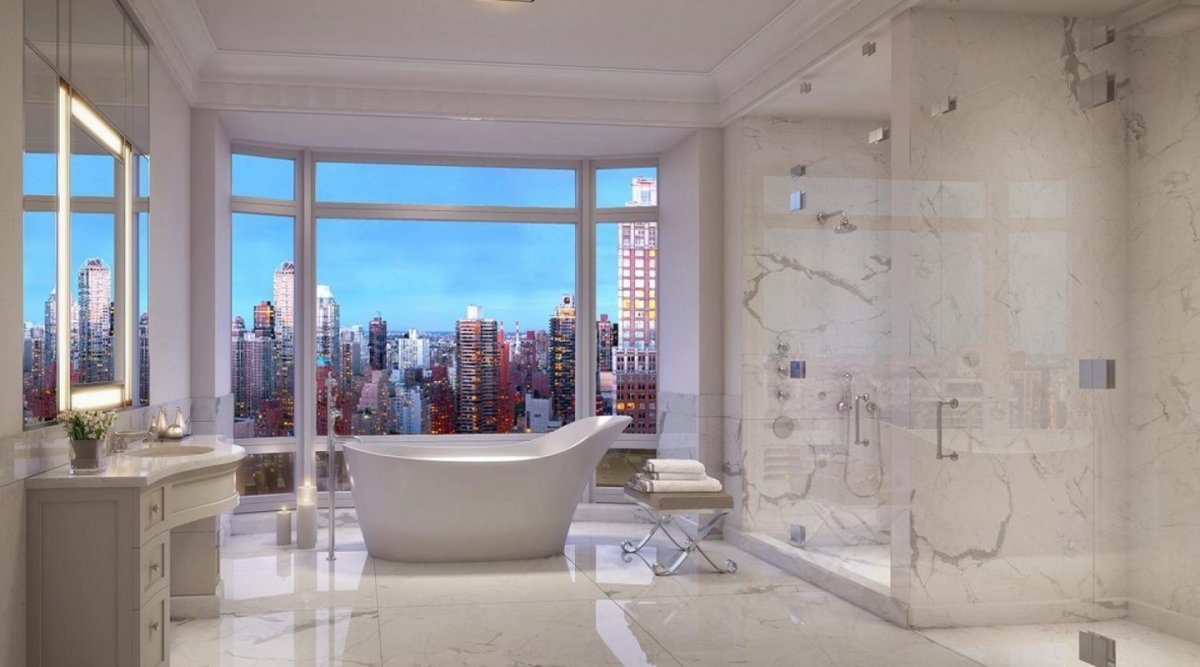 Ванна с панорамным окном