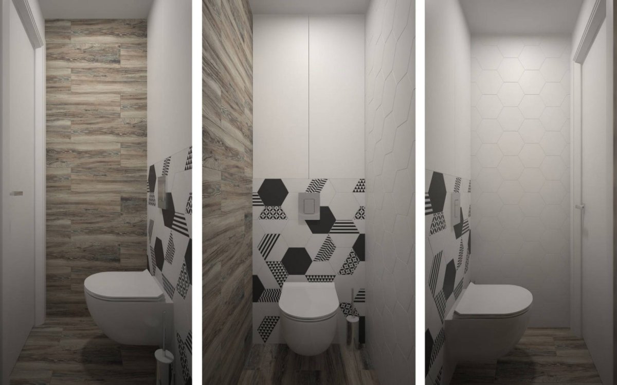 Плитка увеличивающая пространство в туалете