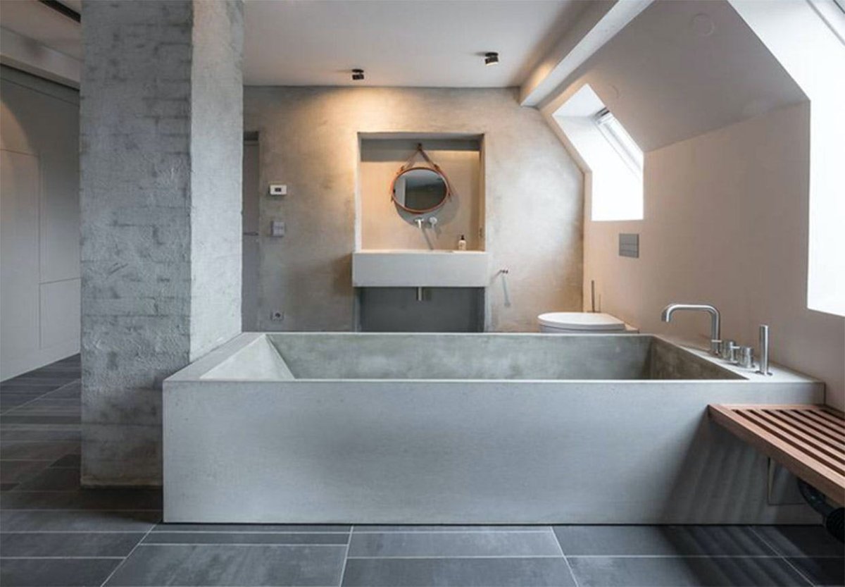 Бетонная ванна