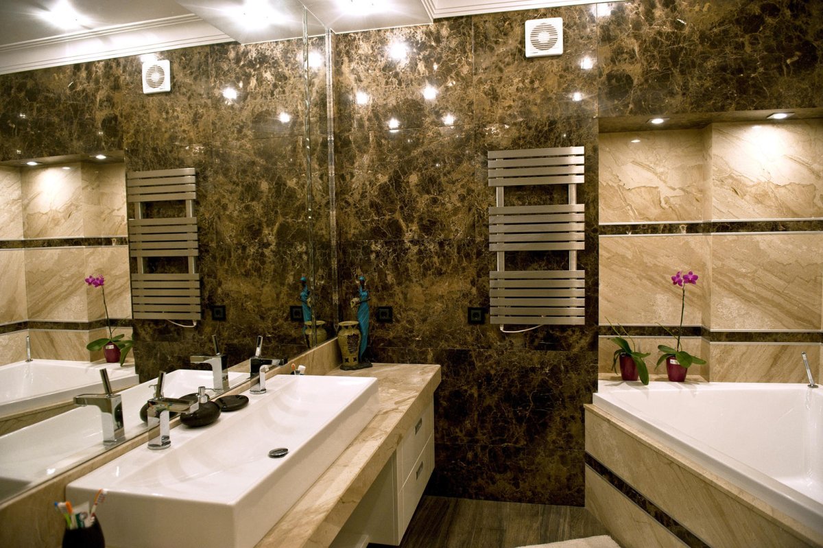 Ванная комната коричневый мрамор