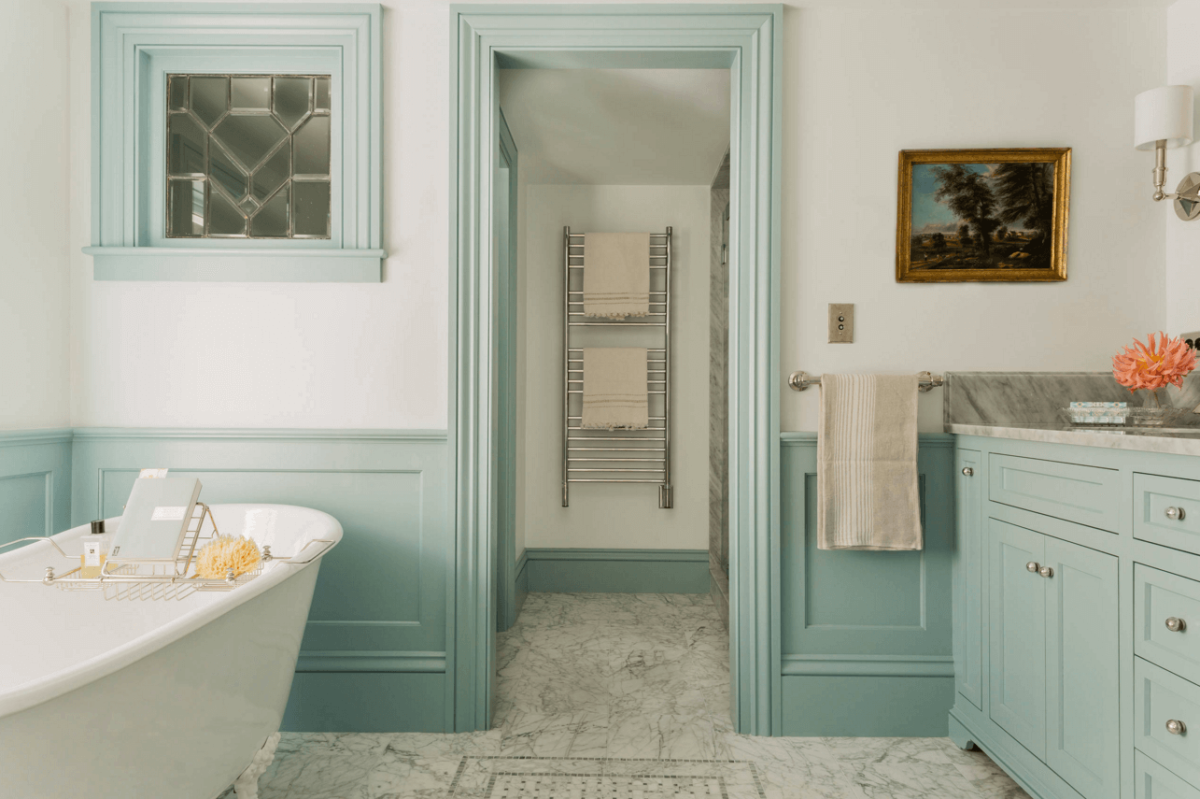 Ванная комната мятного цвета