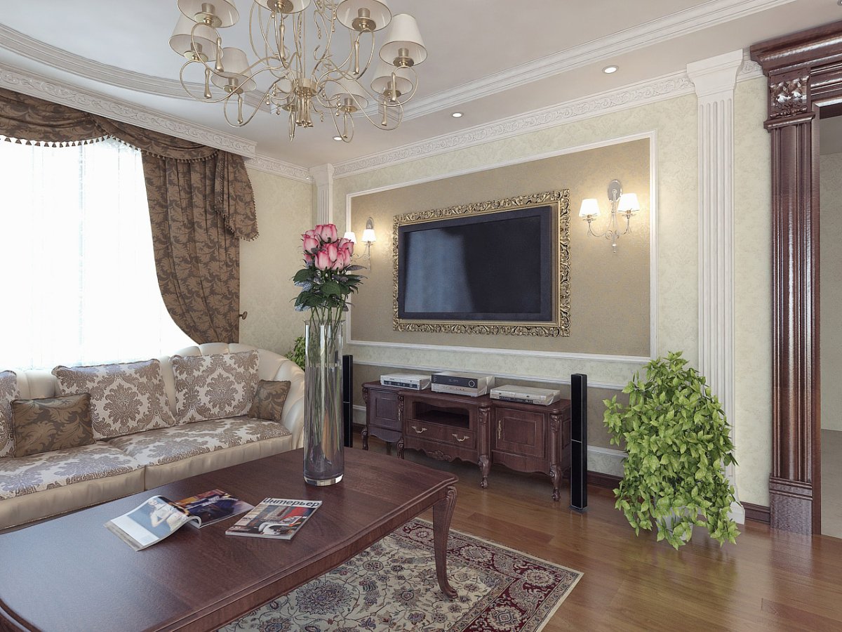 Классический зал в квартире