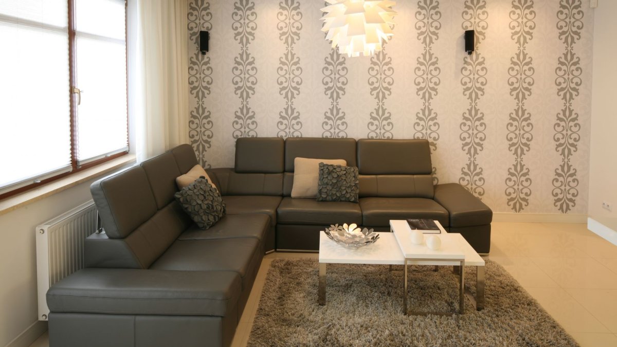 Планировка обоев в зале