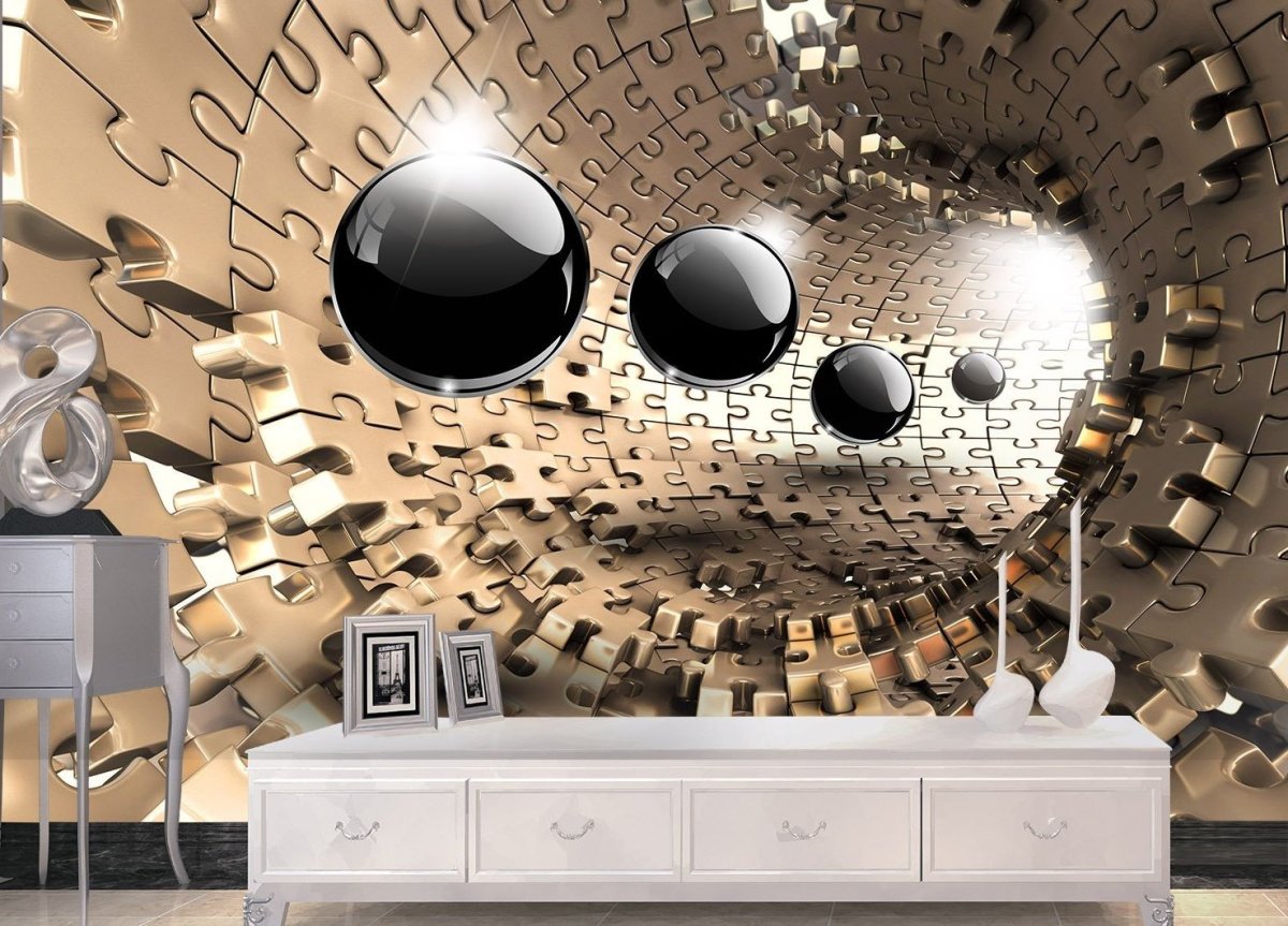 Фотообои тоннель с шарами