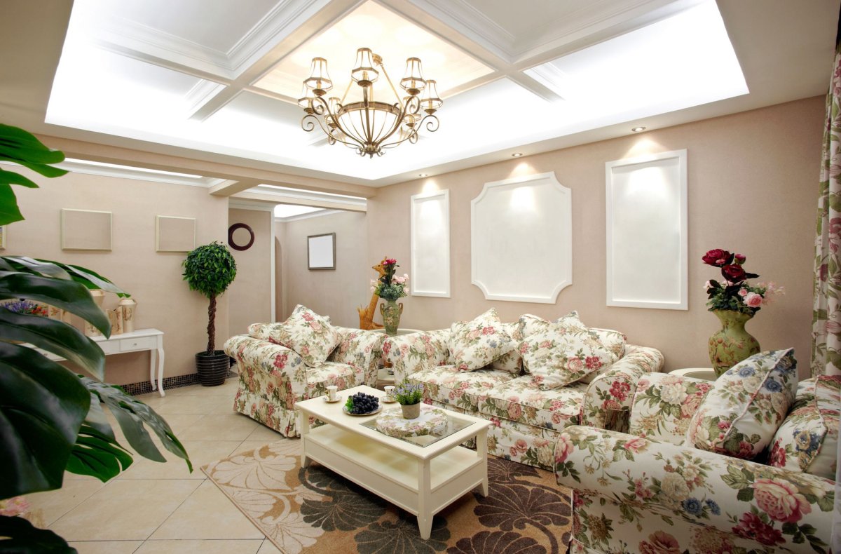 Люстры для натяжных потолков в зал классические