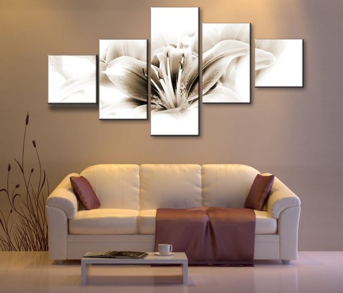 Модульные картины на стену над диваном
