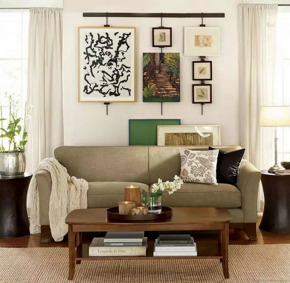 Украшение стен картинами