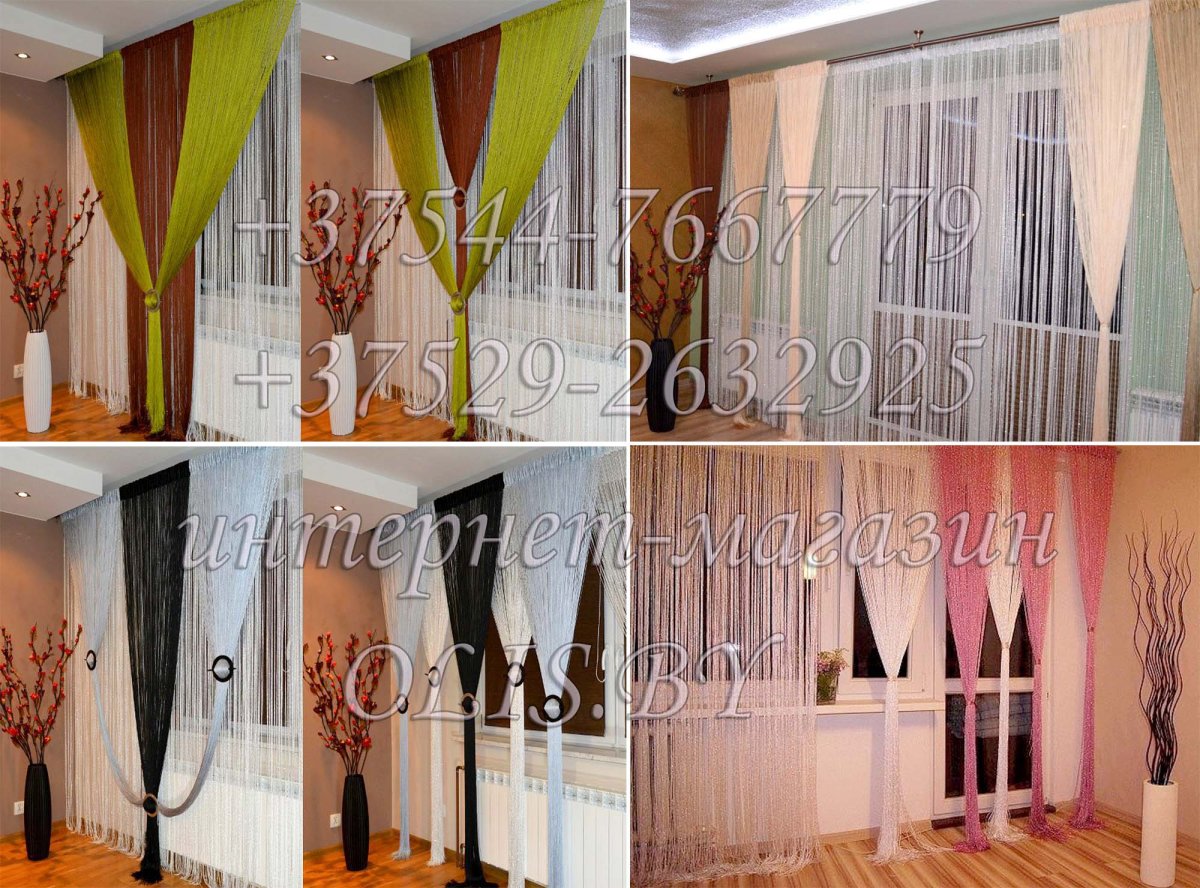 Нитчатые шторы на панорамные окна