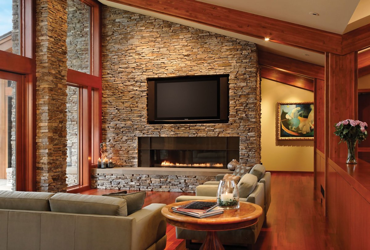 Декоративный камень в интерьере