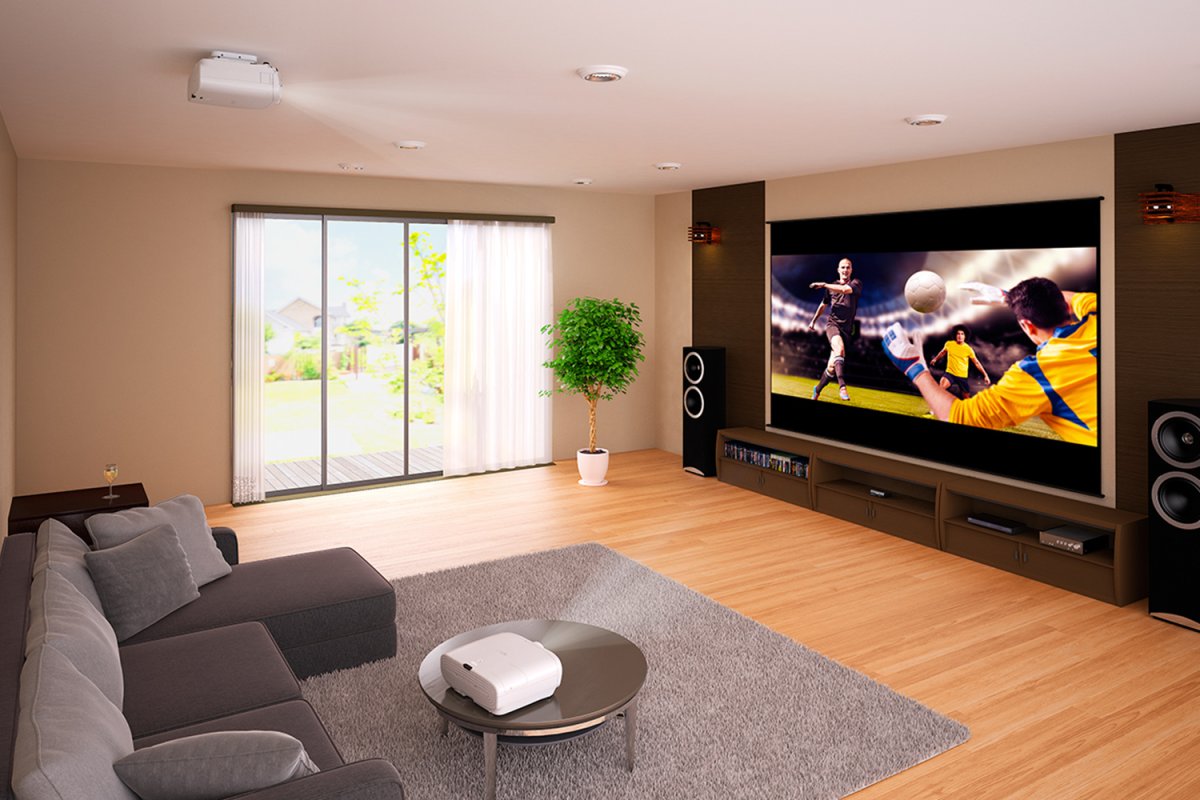 Комната с большим телевизором