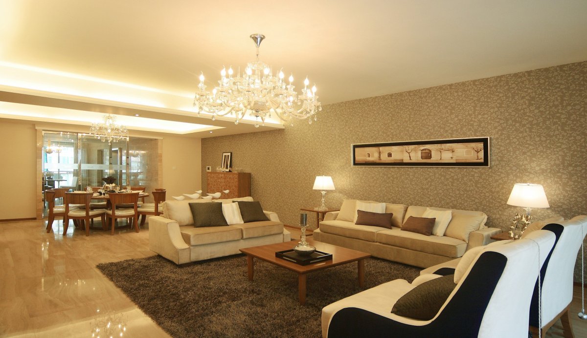 Современные обои для гостиной в интерьере 2020