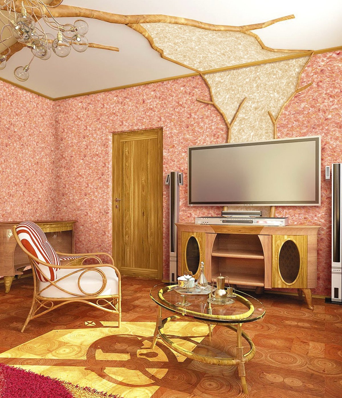 Шёлковая штукатурка в интерьере