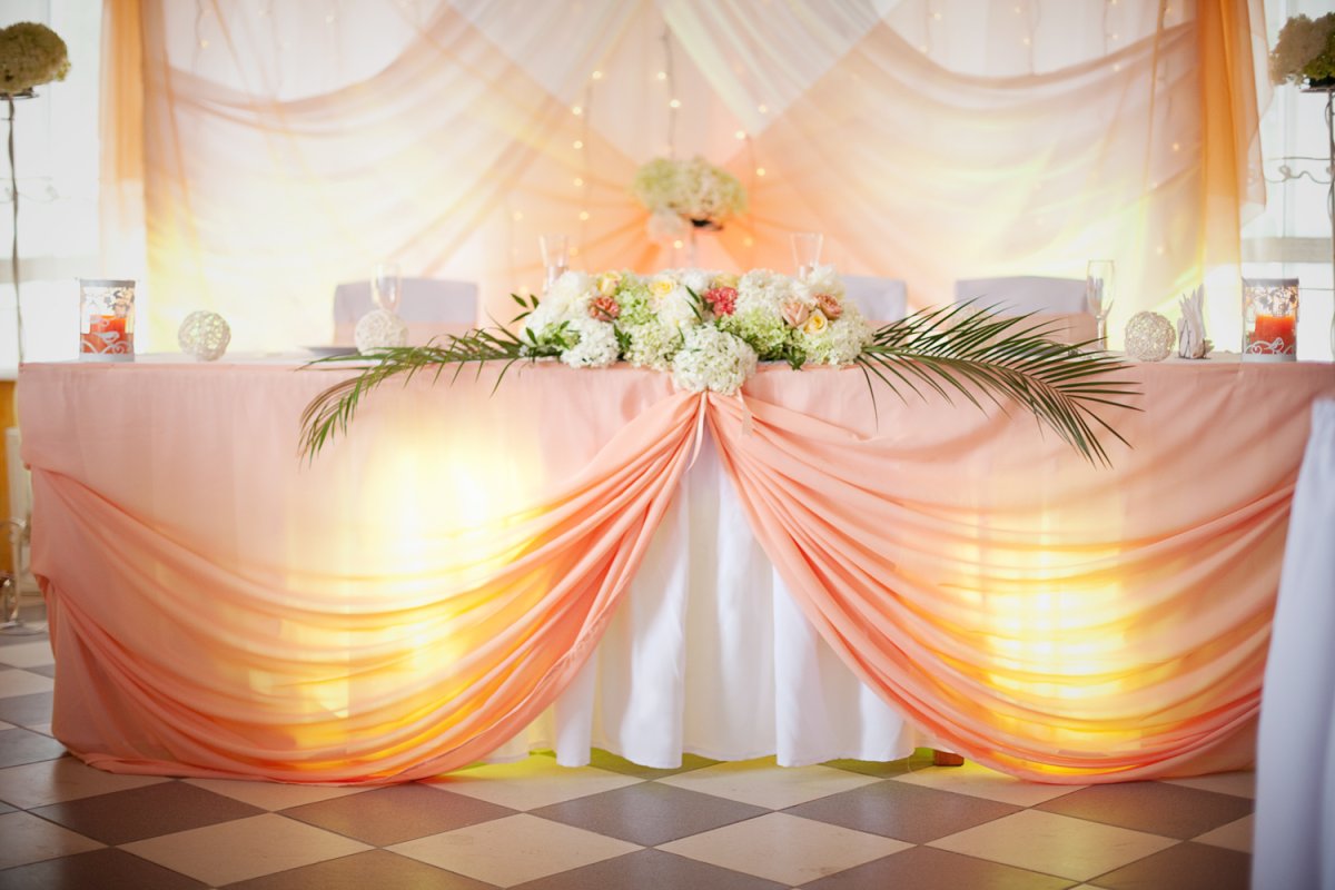Свадьба в нежно оранжевом цвете