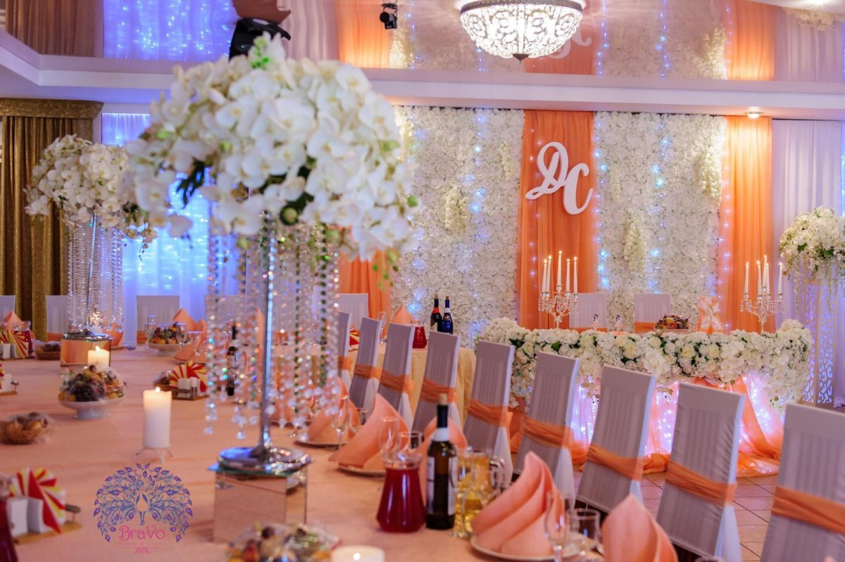 Дизайн свадьбы в персиковом цвете