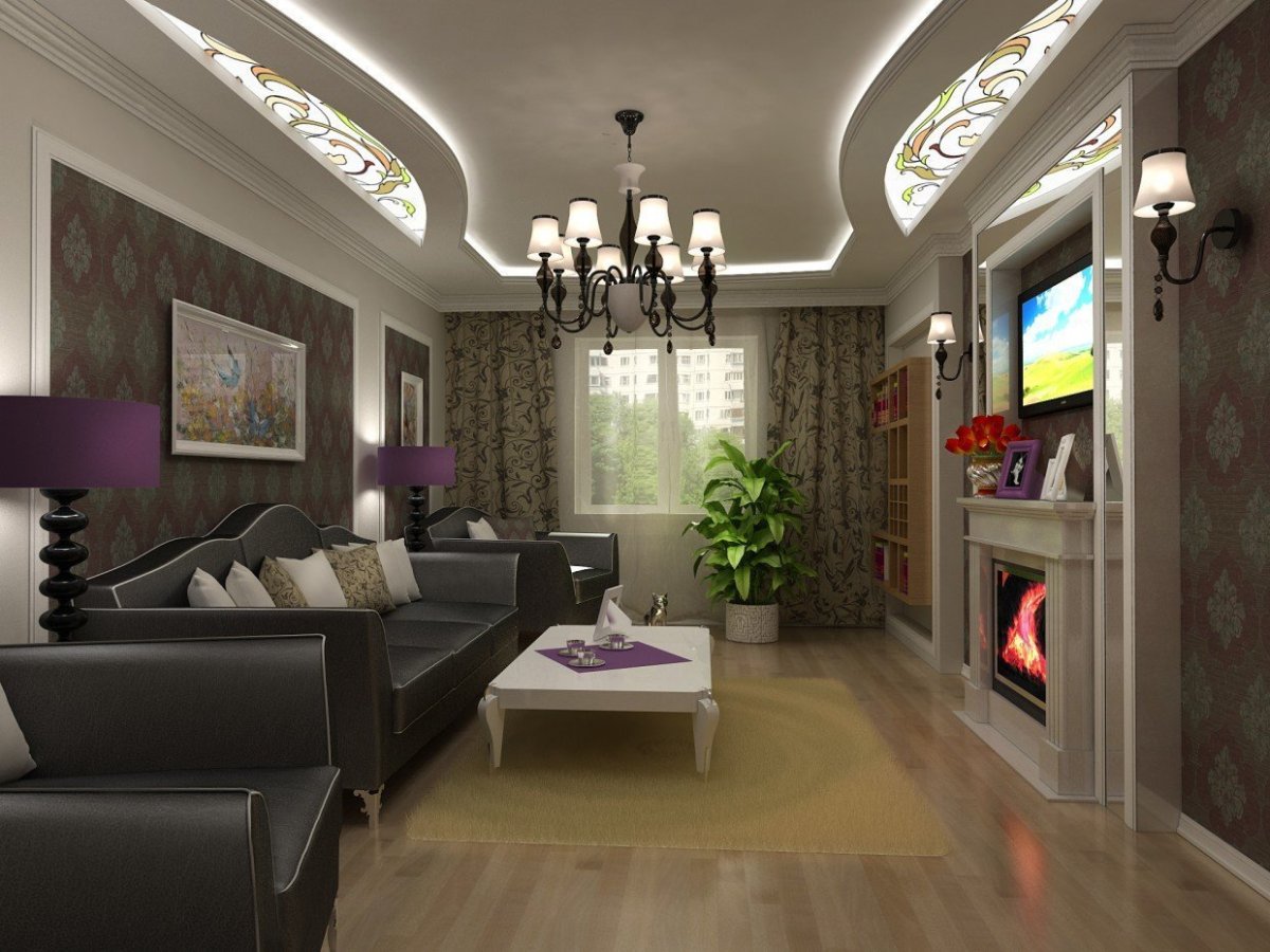 Интерьер гостиной в хру