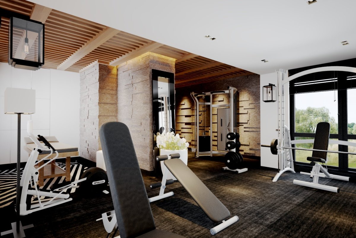 Домашний спортзал интерьер