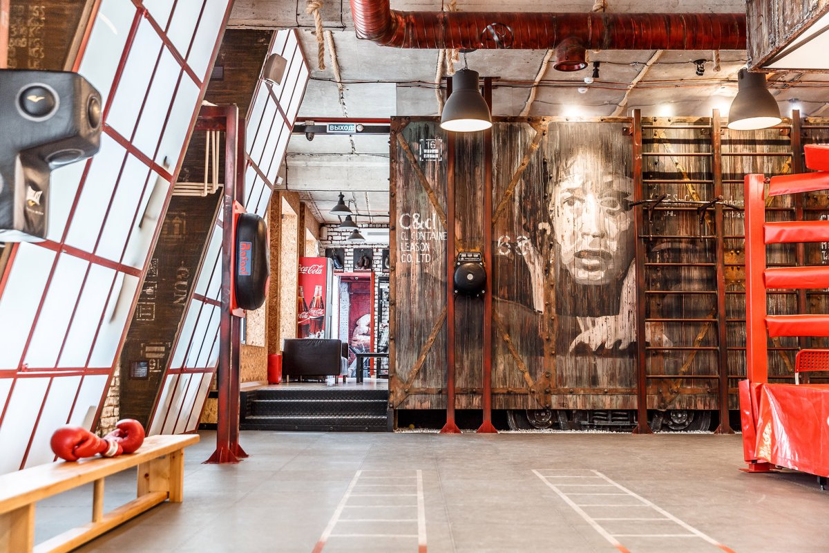 Зал бокса в стиле лофт