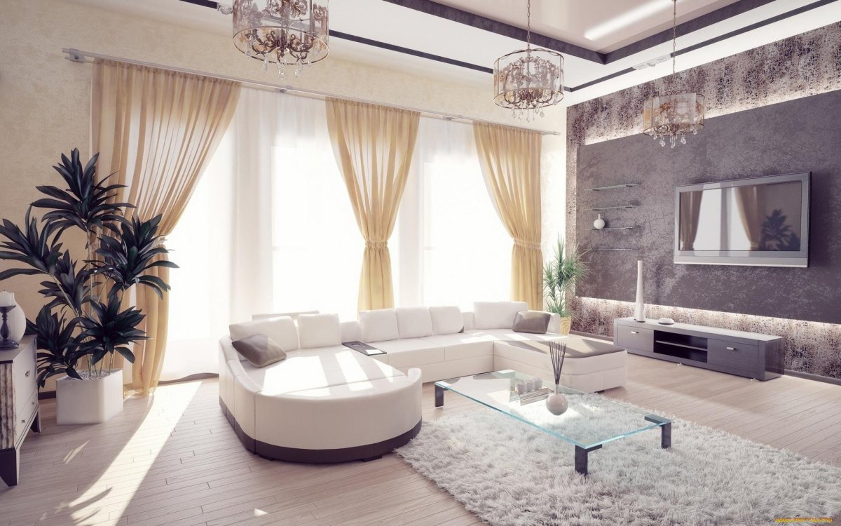 Красивые гостиные комнаты