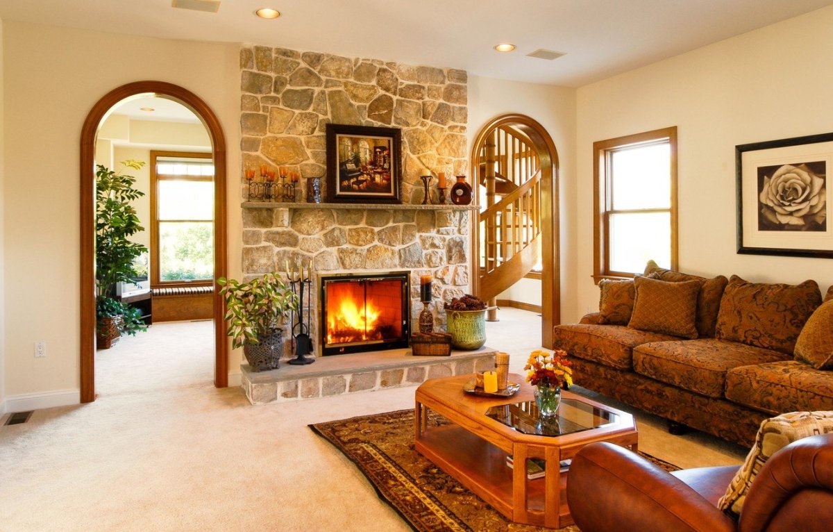 Камин в интерьере