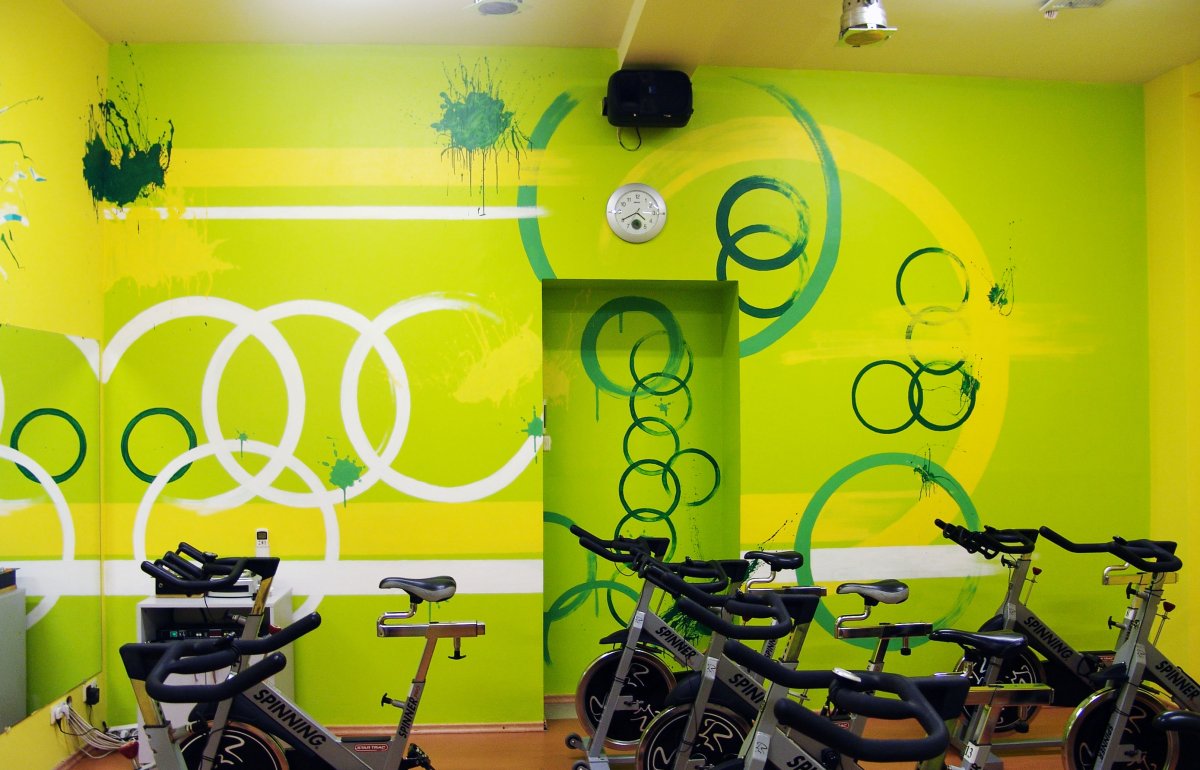 Стены в спортзале