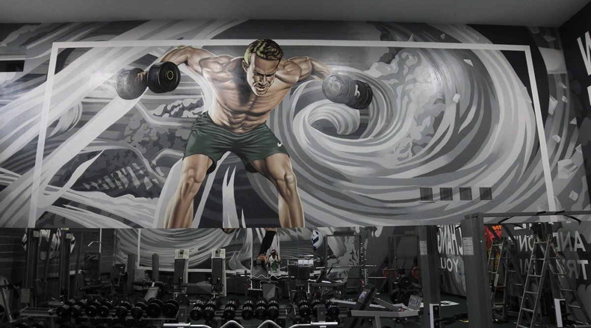 Стены в спортзале