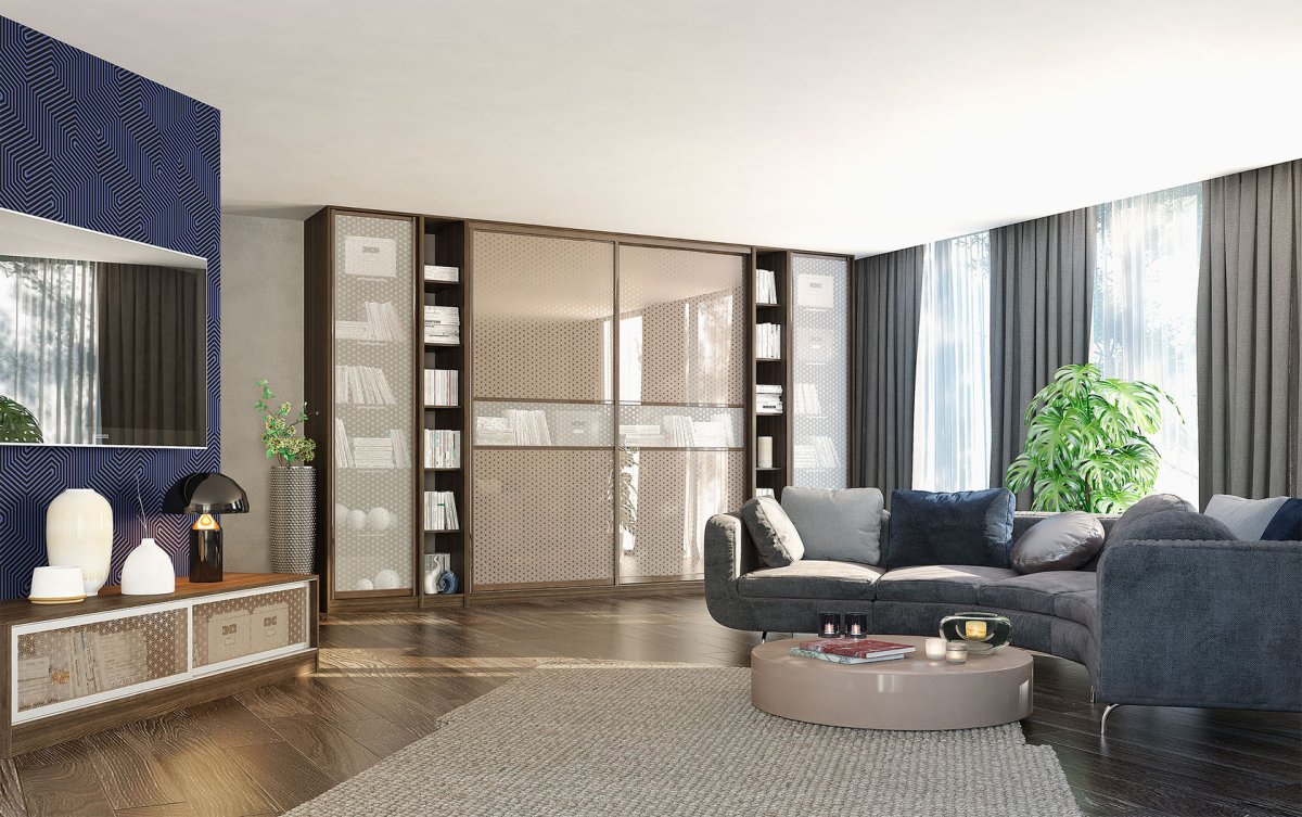 Шкаф купе в гостиной