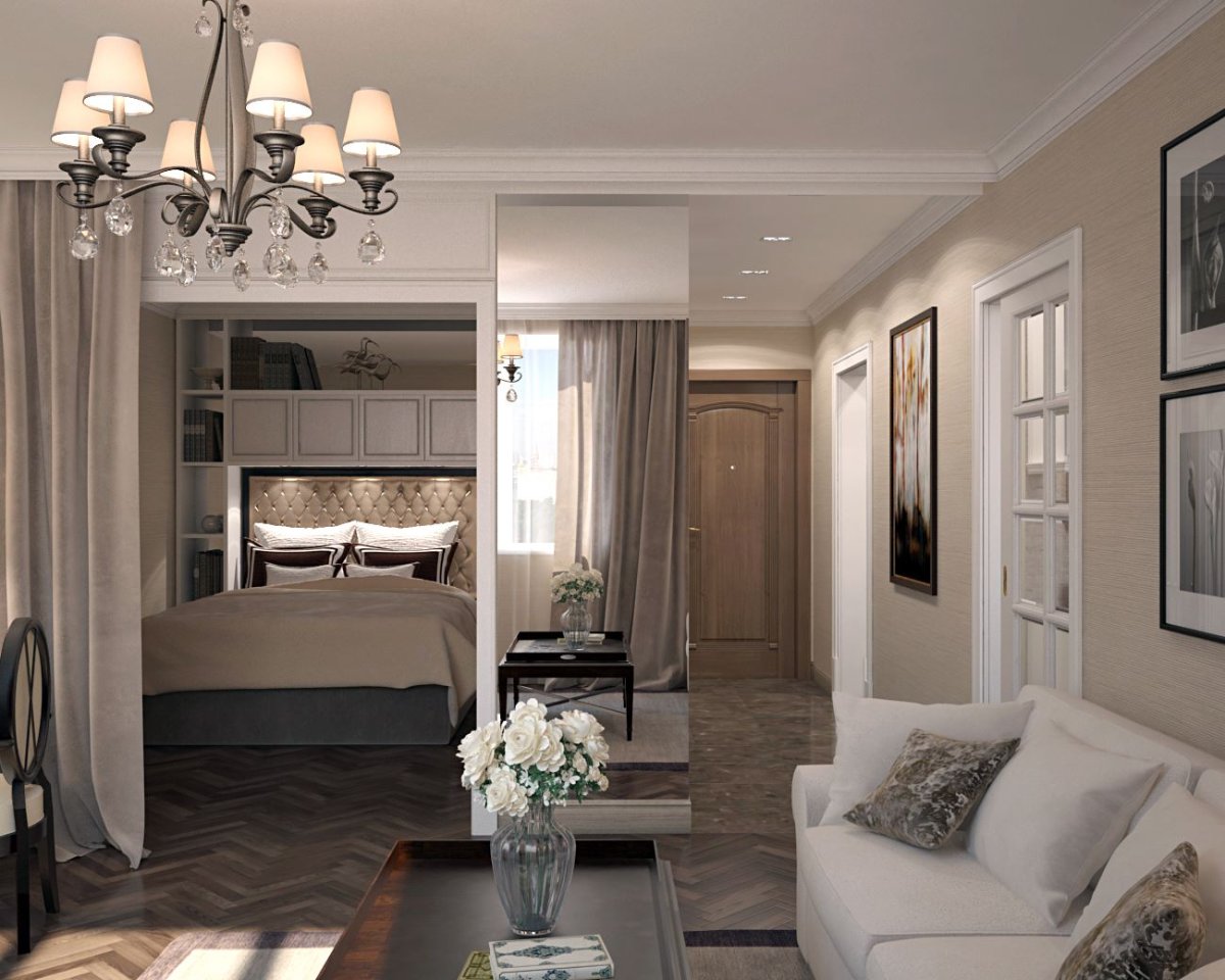 Обои для комнаты с нишей