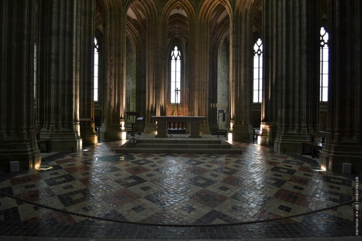 Хоры церкви аббатства Мон-сен-Мишель