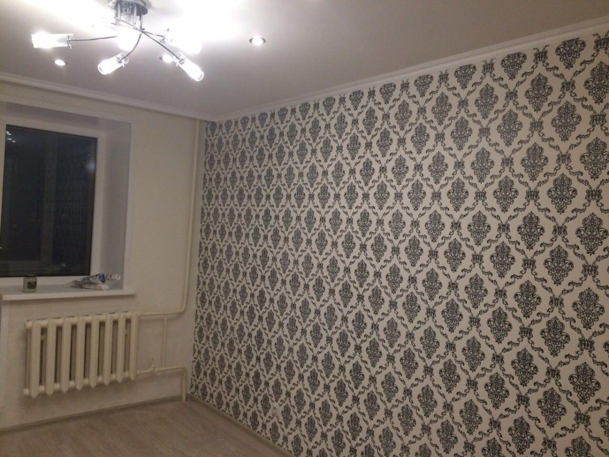 Композиция из обоев для зала