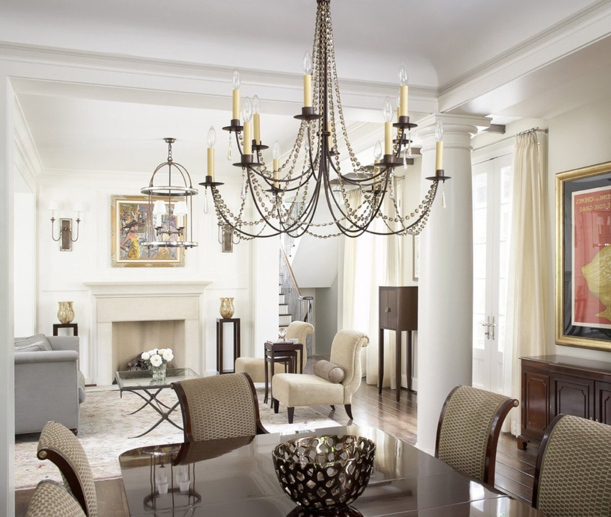 2 Люстры в одной комнате идеи для интерьера