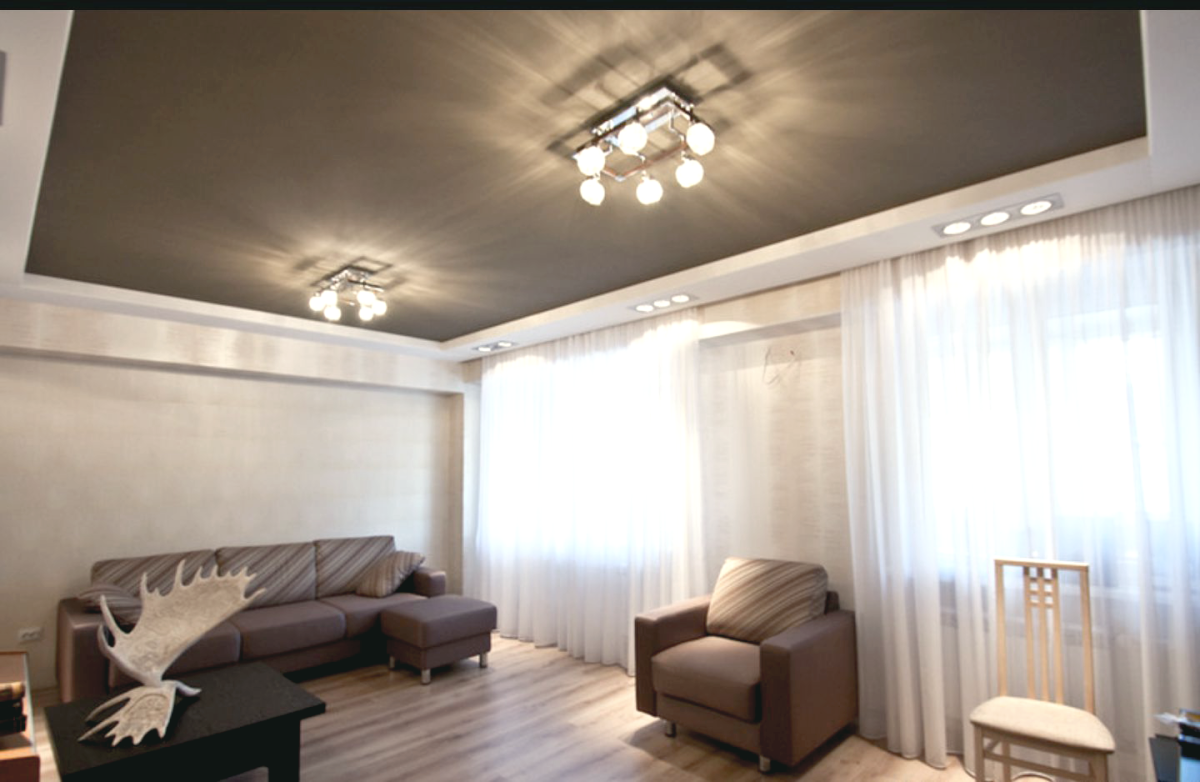 Натяжные потолки одноуровневые