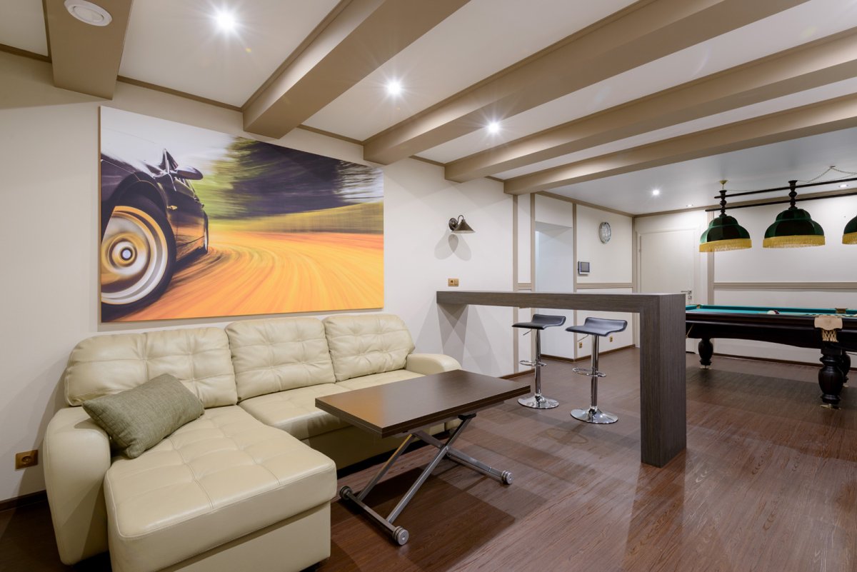 Сауна в цокольном этаже