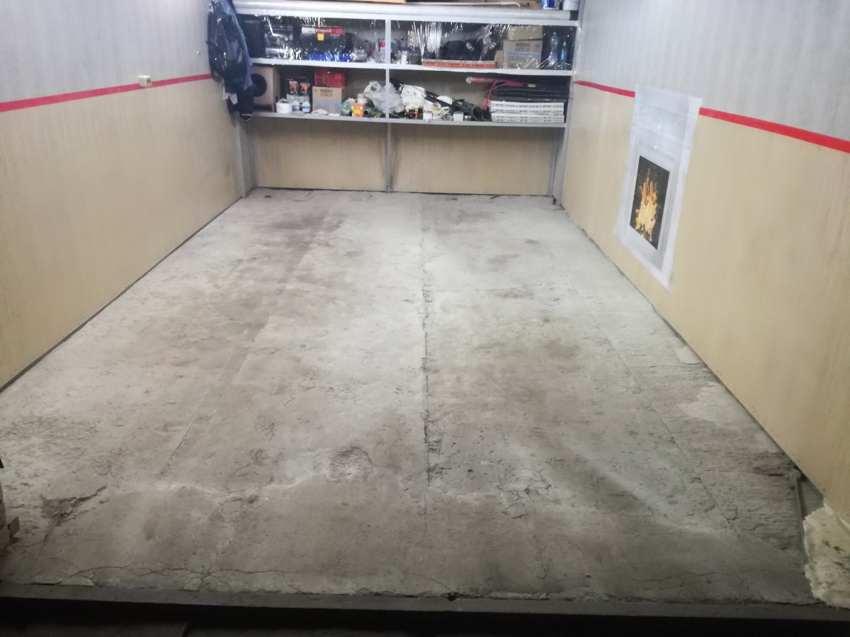Пол в гараже из бетона